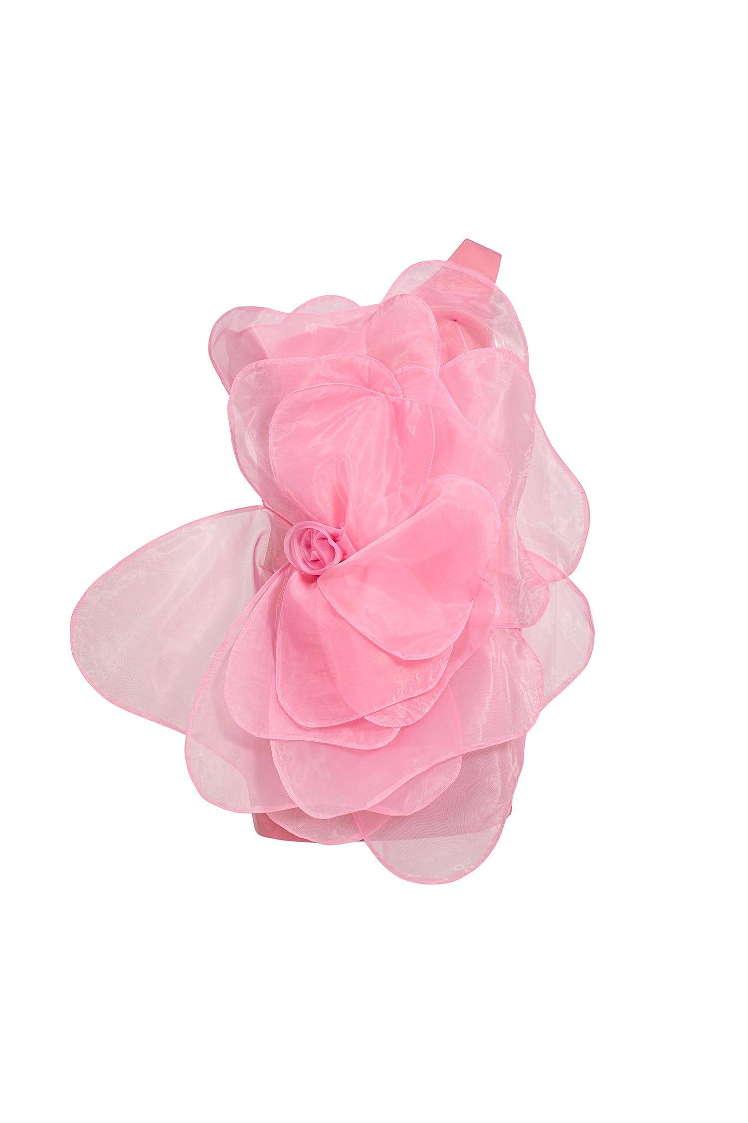 Nydia Mesh Flower Mini Tube Dress-Pink
