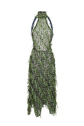 Lucia Choker Sleeveless Tassel Midi Dress