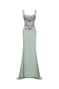 Valery Diamond Fishtail Maxi Dress