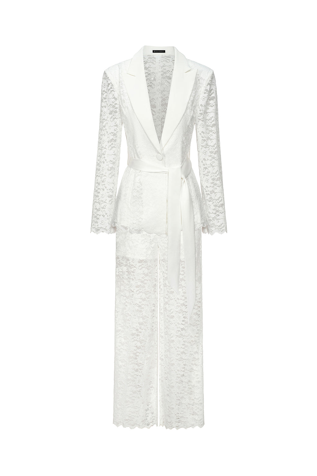 Kezia Deep-V Long Sleeves Lace Two-Piece Set