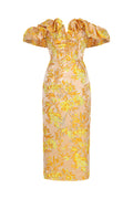 Merrit Off-the-Shoulder Jacquard Midi Dress