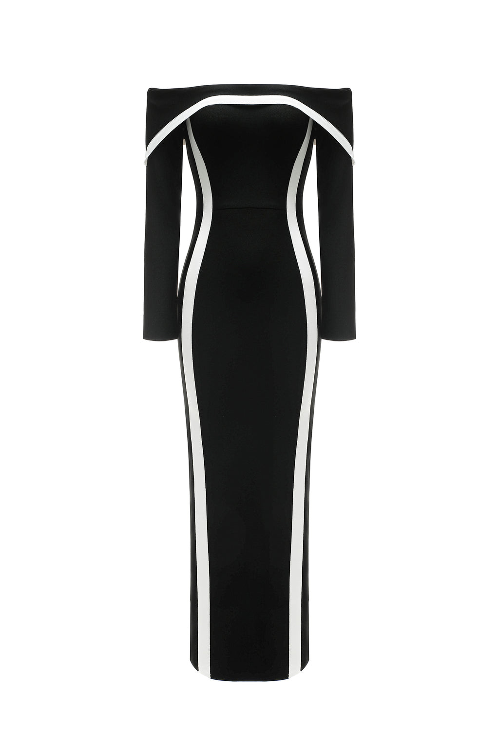 Hilda Off-the-Shoulder Long Sleeve Maxi Dress