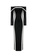 Hilda Off-the-Shoulder Long Sleeve Maxi Dress