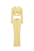Kendall Long Sleeve Knot Maxi Dress