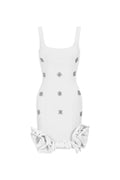 Nomi Sleeveless Diamond Flowers Mini Dress