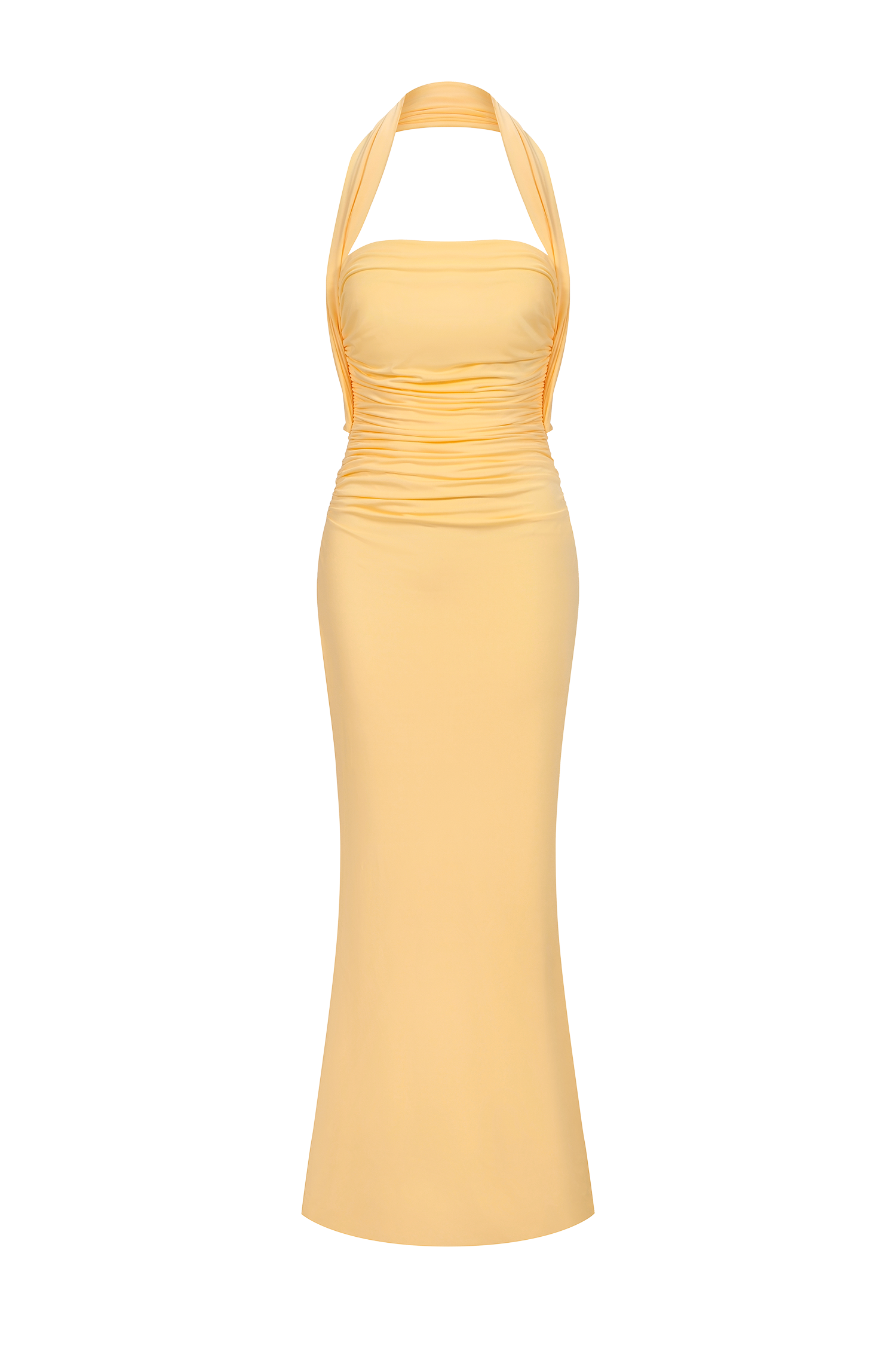 Kaxani Strapless Slim Flowers Backless Maxi Dress