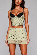 Green Valentina Lace Two Piece Set