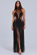 Eclipse Fringe Illusion Maxi Dress