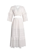 Eudora Deep V Lace Maxi Set