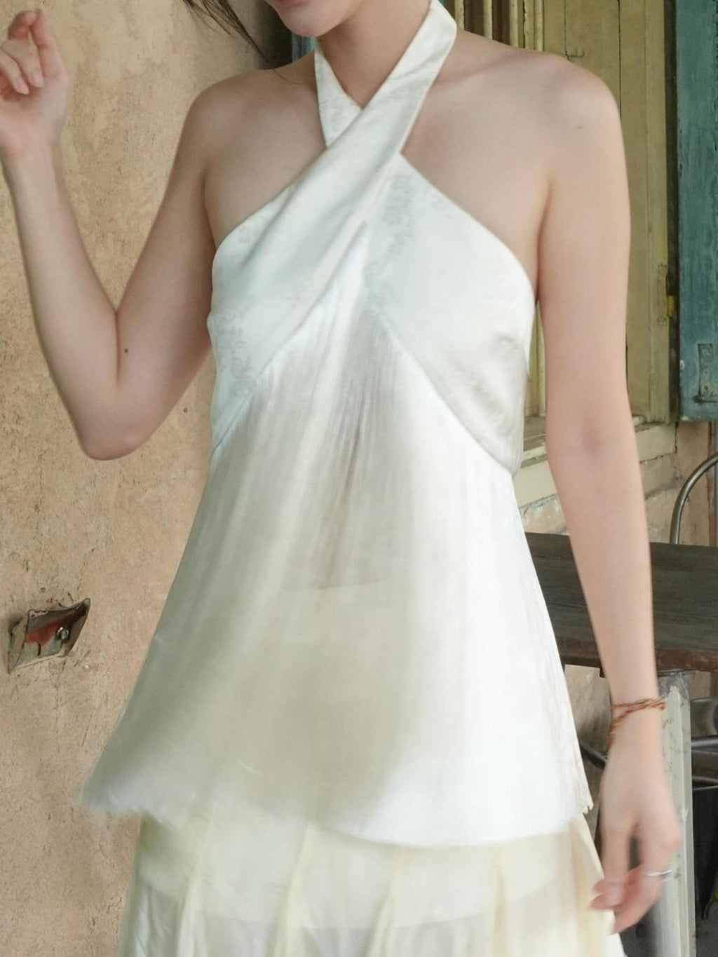 White Fringe Top