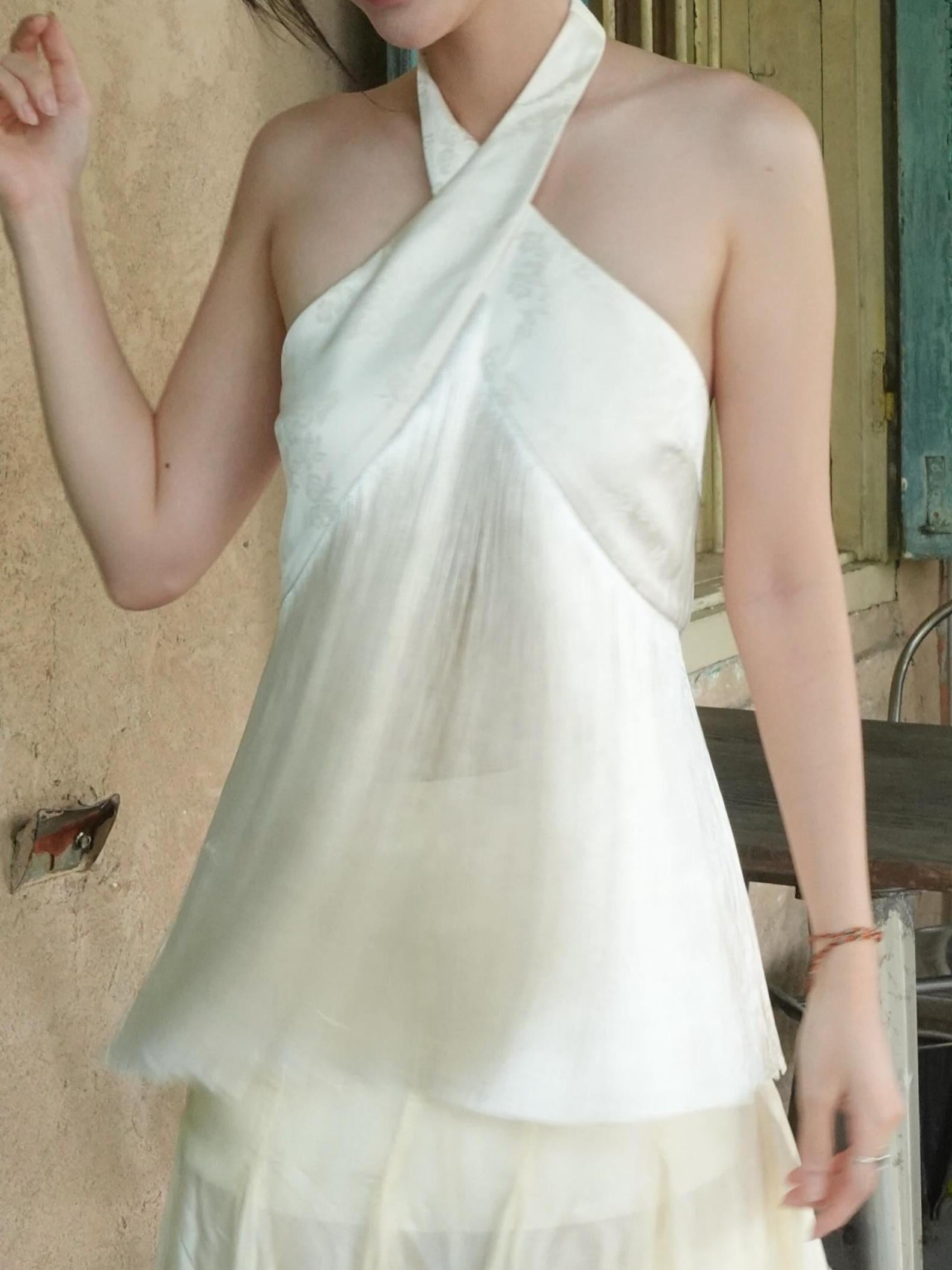 White Fringe Top