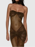 Daedalus Strapless Sequin Maxi Dress