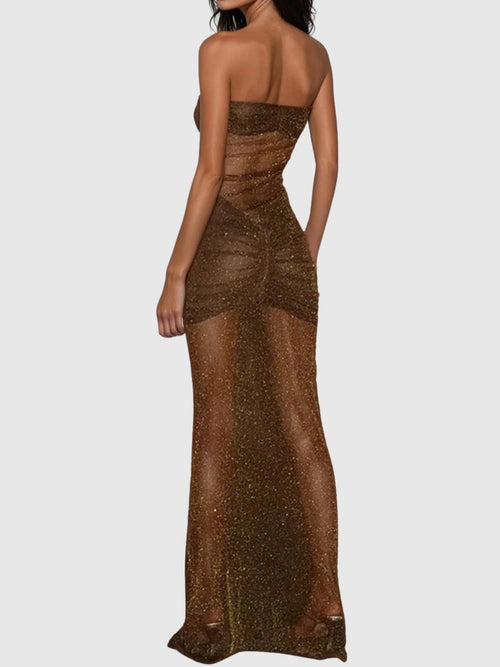 Daedalus Strapless Sequin Maxi Dress