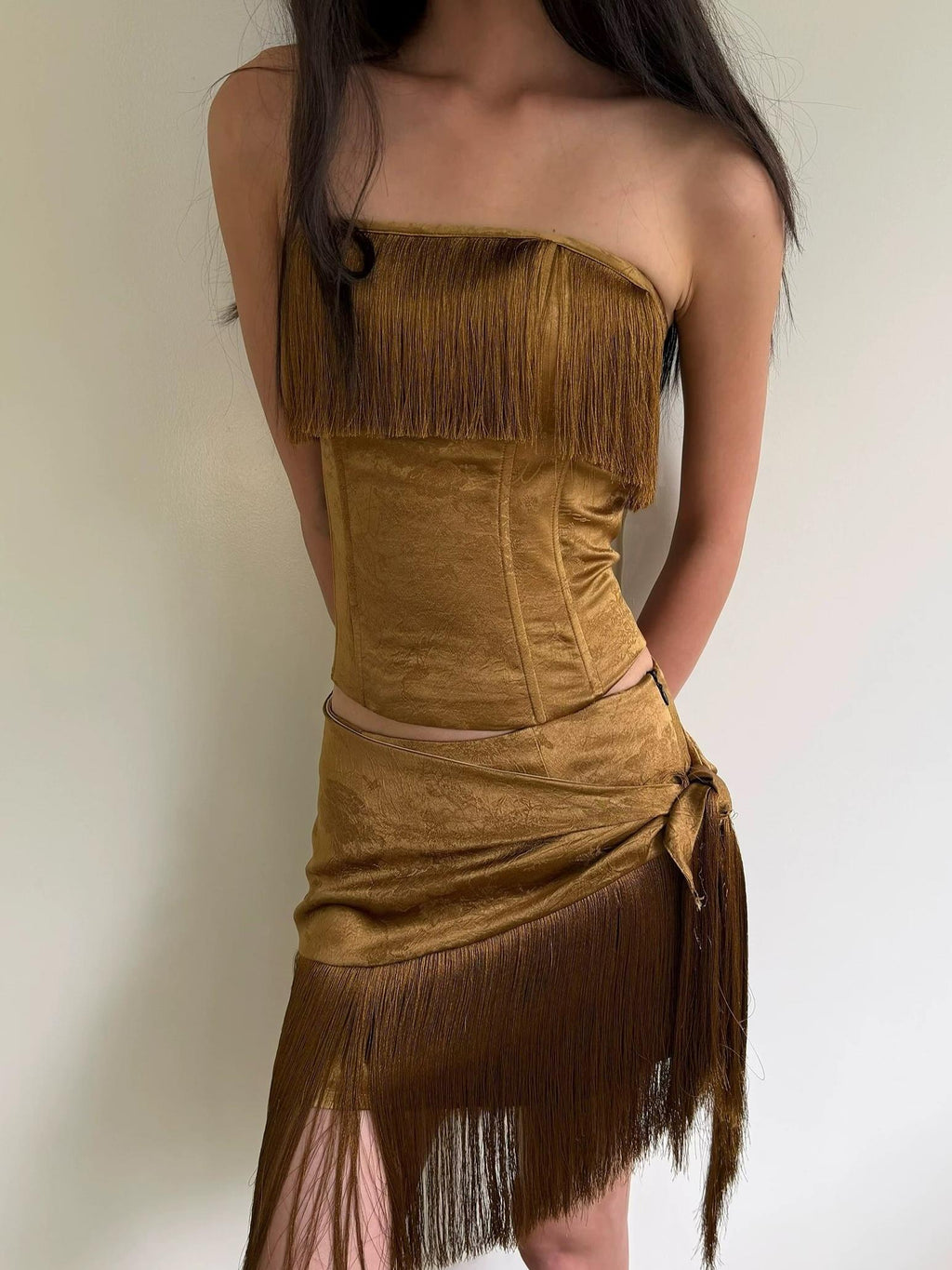 Fringe Bandeau Two Piece Set