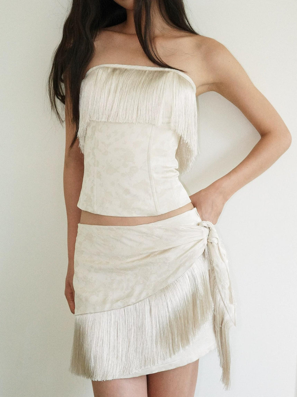 Fringe Bandeau Two Piece Set
