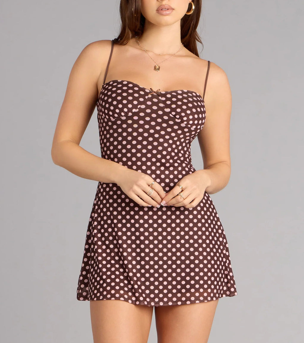 Dot to Trot Polka Dot Mini Dress