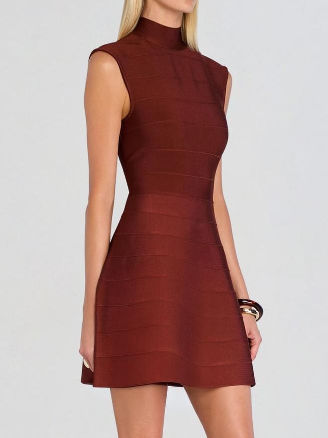 Velvetline Sculpted Bandage Mini Dress