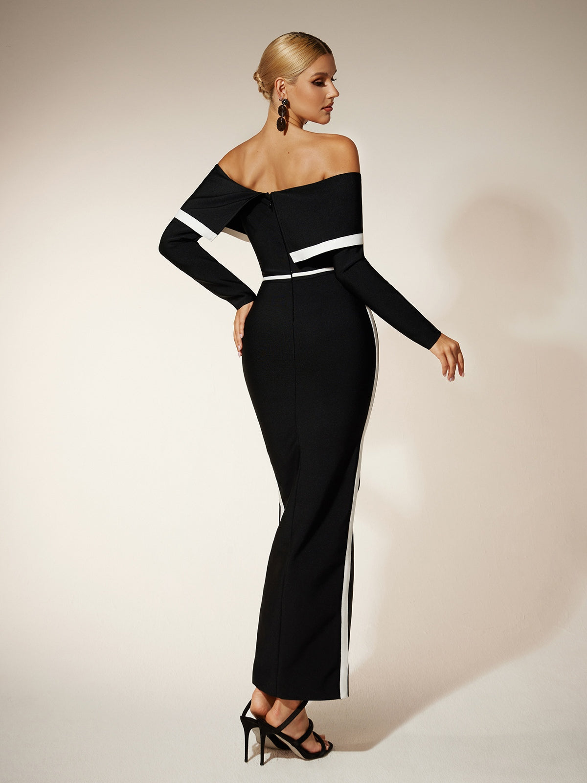 Eindride Off Shoulder Split Bandage Dress