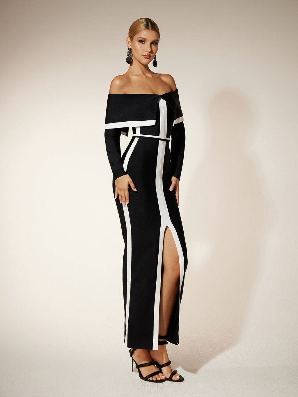 Eindride Off Shoulder Split Bandage Dress