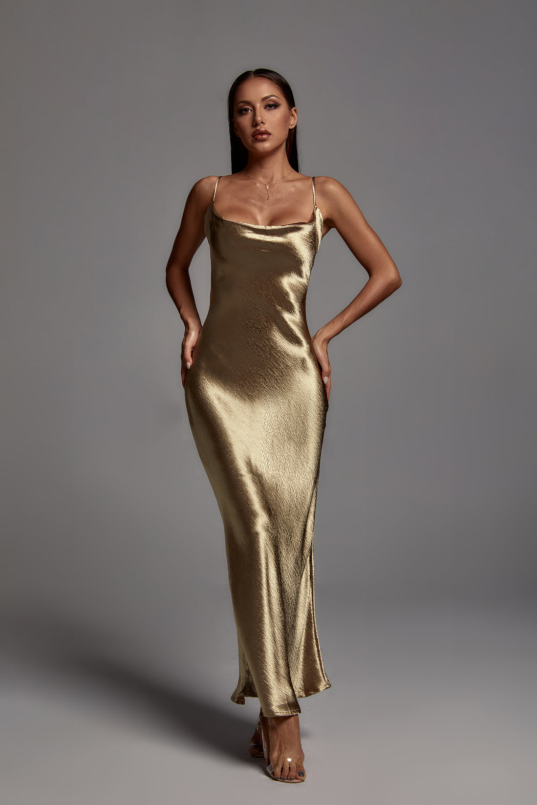 Emily Metallic Maxi Dress