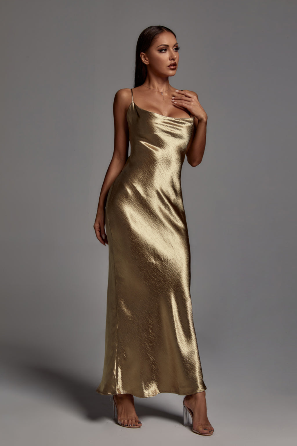 Emily Metallic Maxi Dress