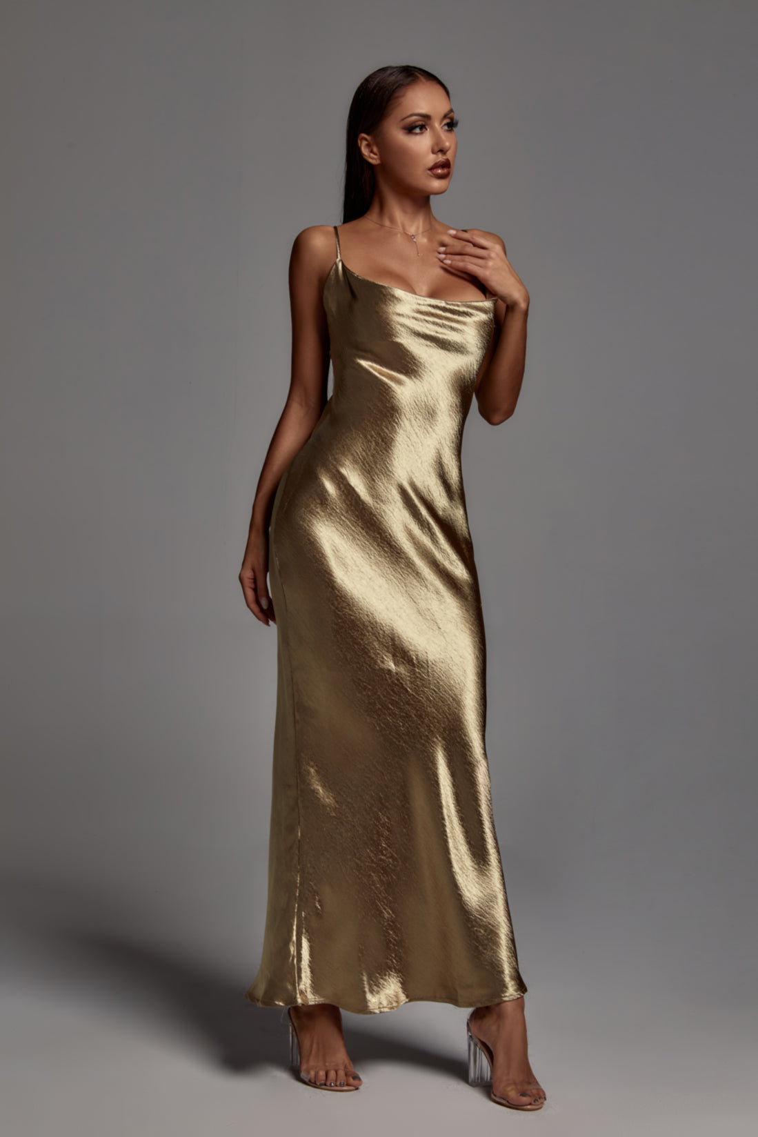 Emily Metallic Maxi Dress