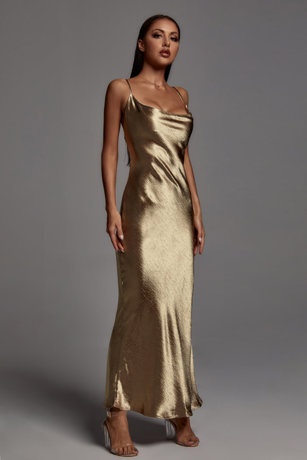 Emily Metallic Maxi Dress