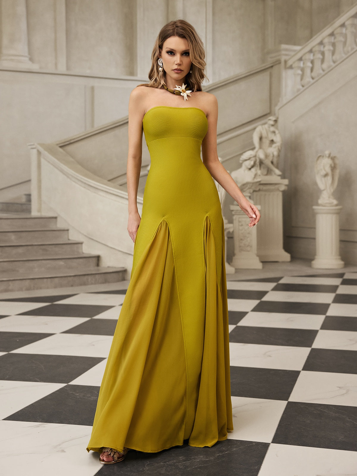 Gaeldriel Strapless Bandage Maxi Dress