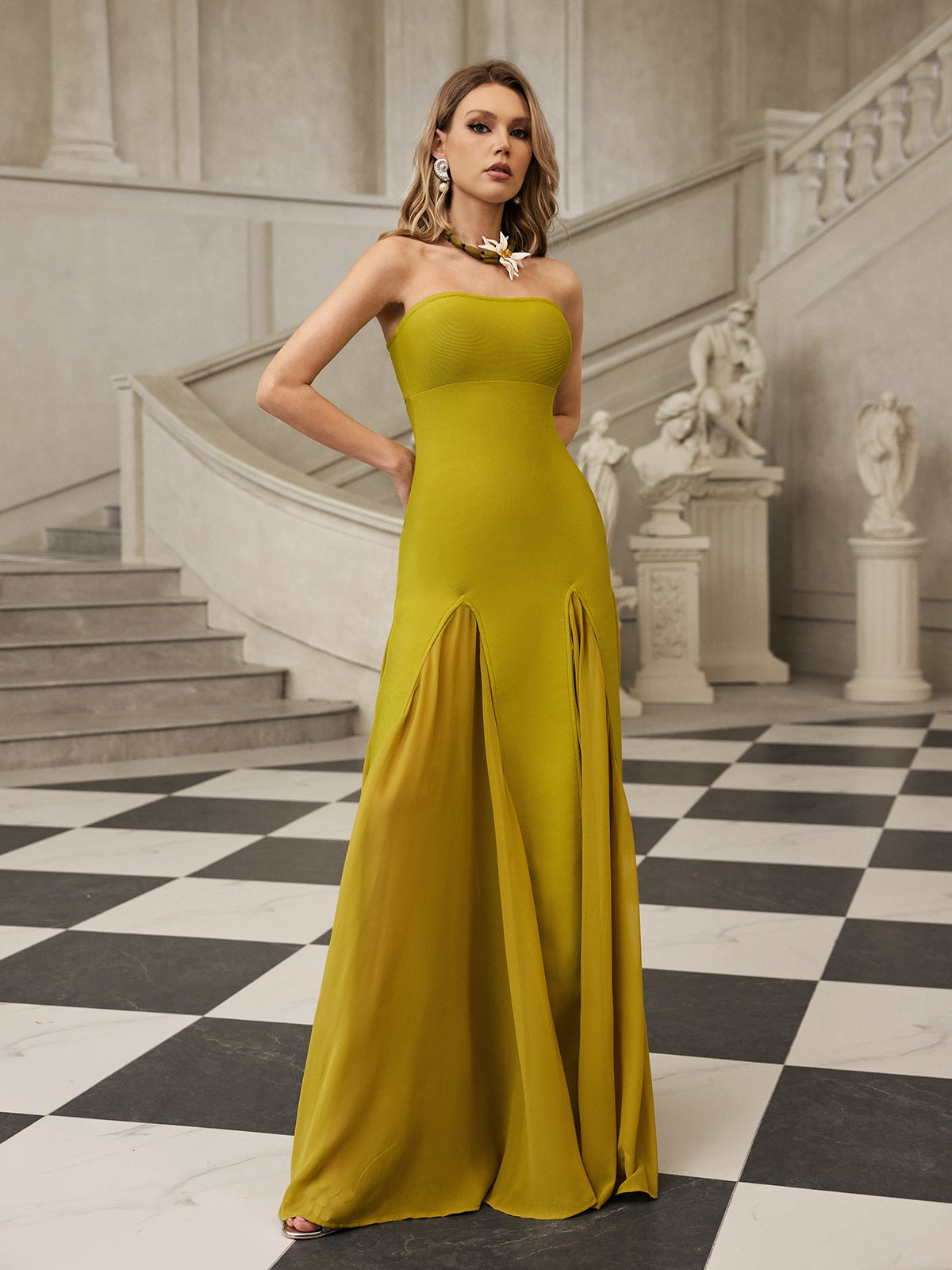 Gaeldriel Strapless Bandage Maxi Dress