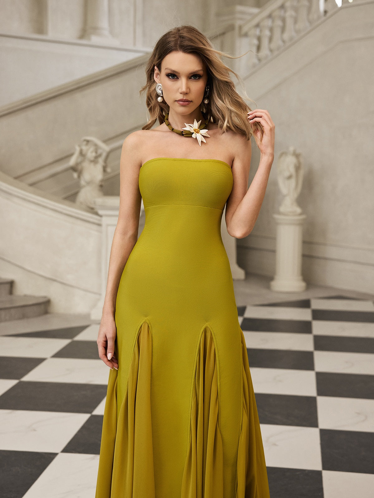 Gaeldriel Strapless Bandage Maxi Dress