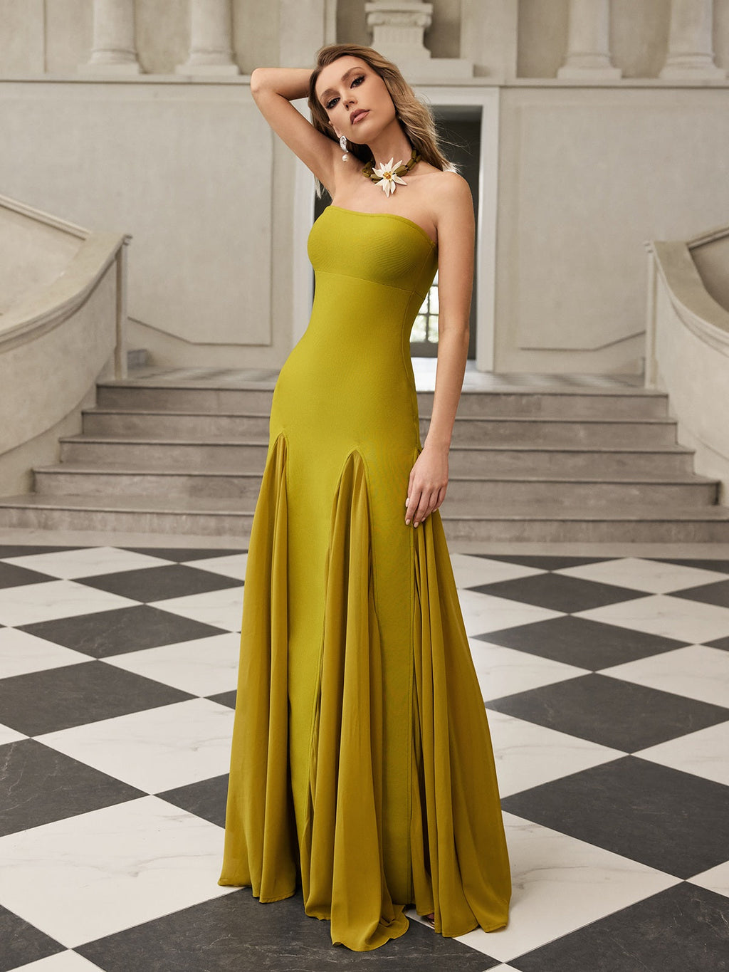 Gaeldriel Strapless Bandage Maxi Dress