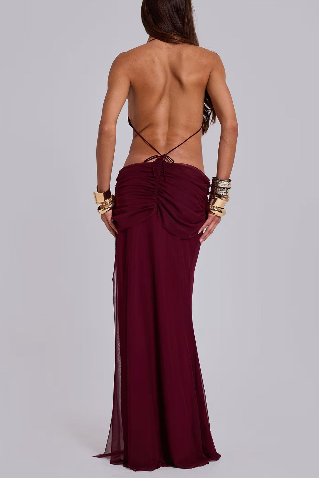 Hesperia Draped Maxi Dress