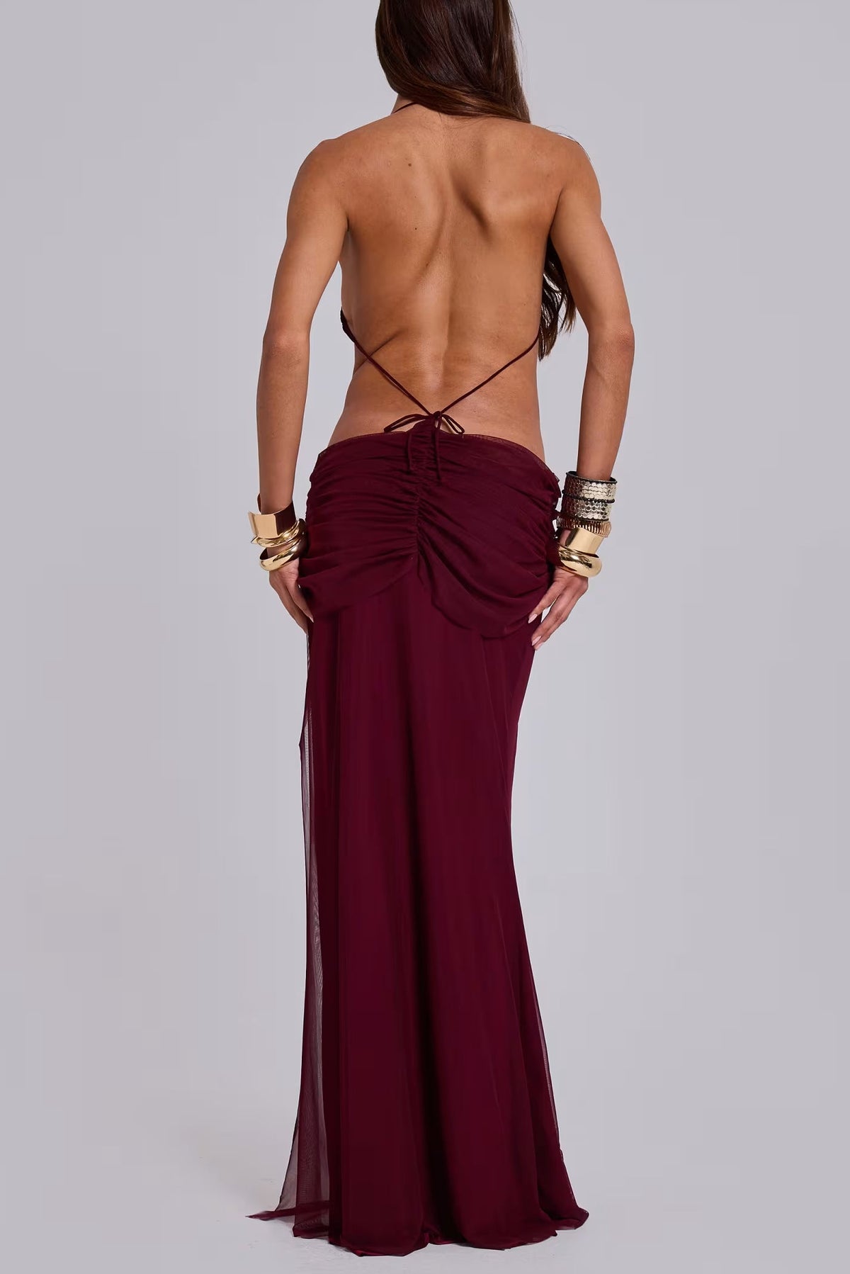 Hesperia Draped Maxi Dress