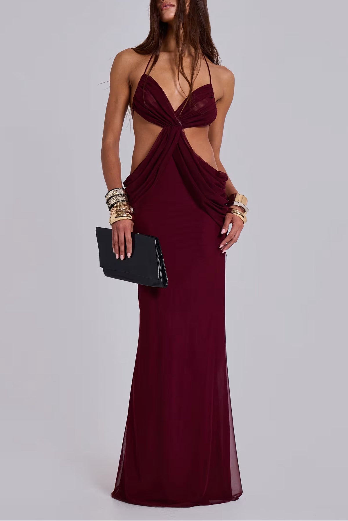 Hesperia Draped Maxi Dress