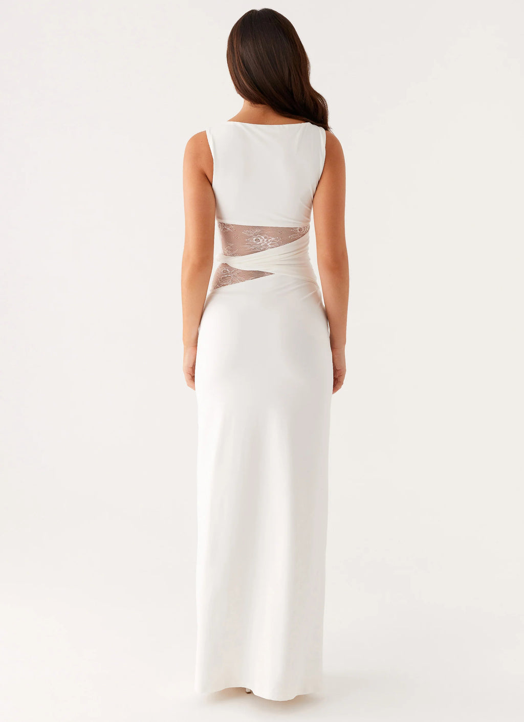 Elegant Lace Panel Maxi Dress