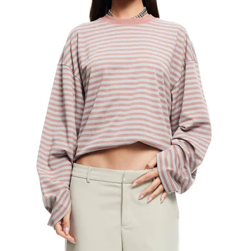 Stripe Bloom Long Sleeve
