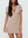 Loveliness Playsuit Brown Dress