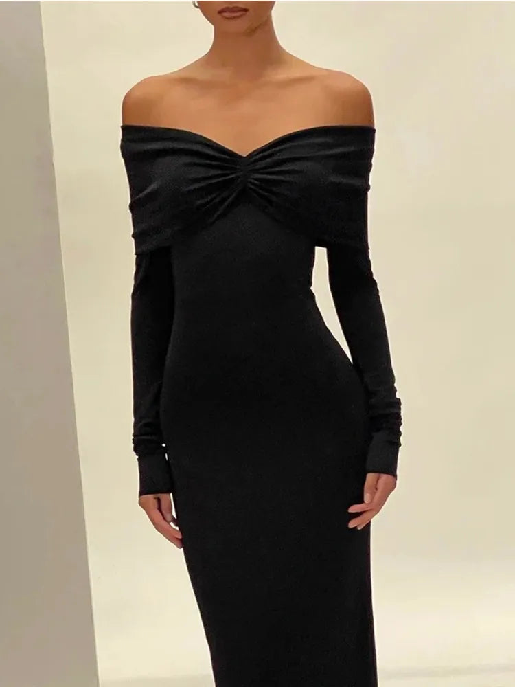 Evening Elegant Off-shoulder Dress