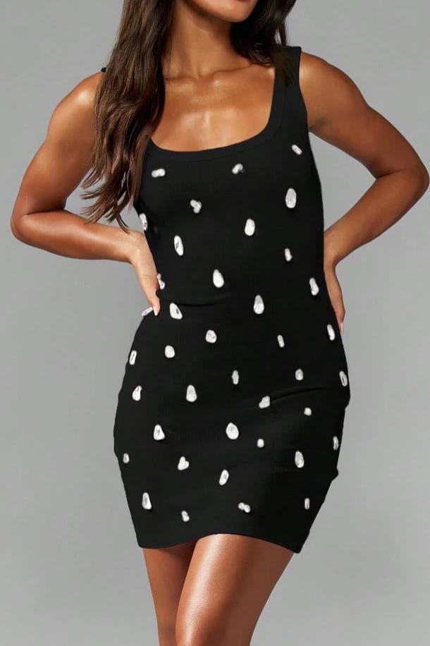 Elegant Night Out Beaded Mini Dress