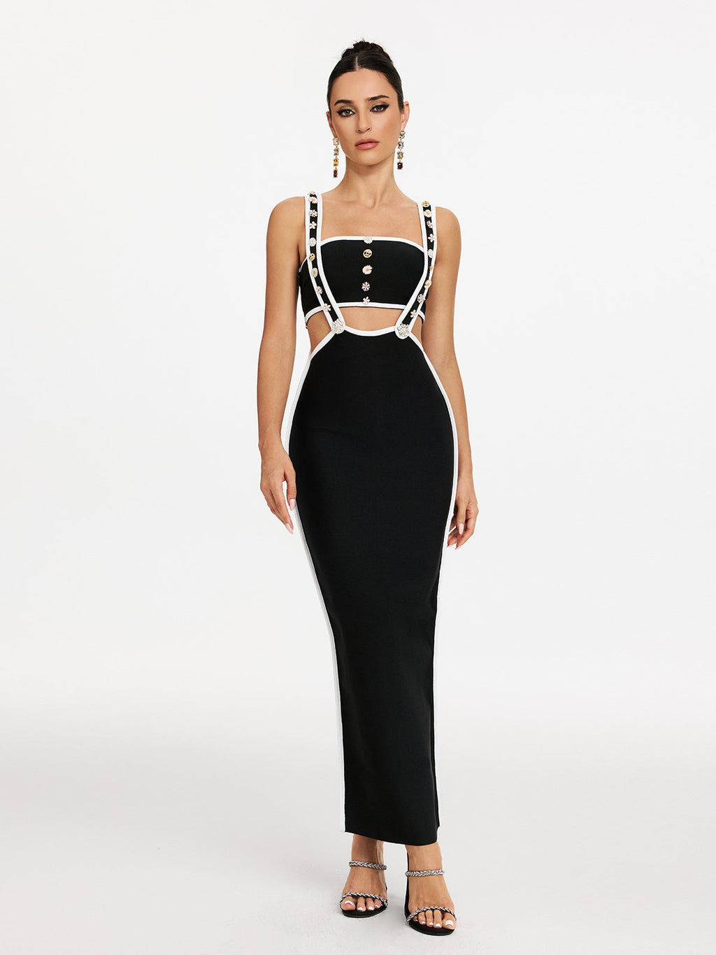 Makram Flower Bandage Skirt Set