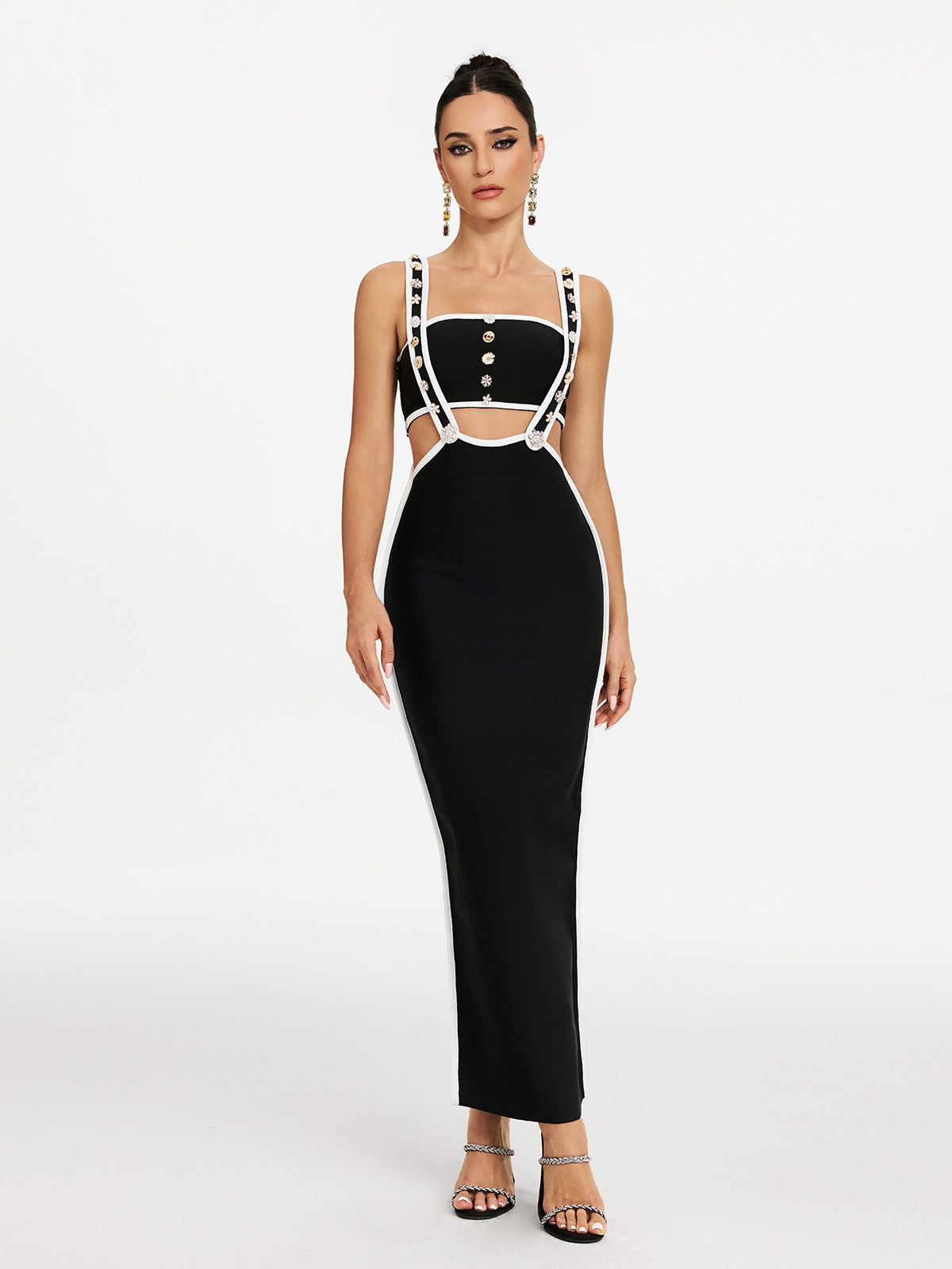 Makram Flower Bandage Skirt Set