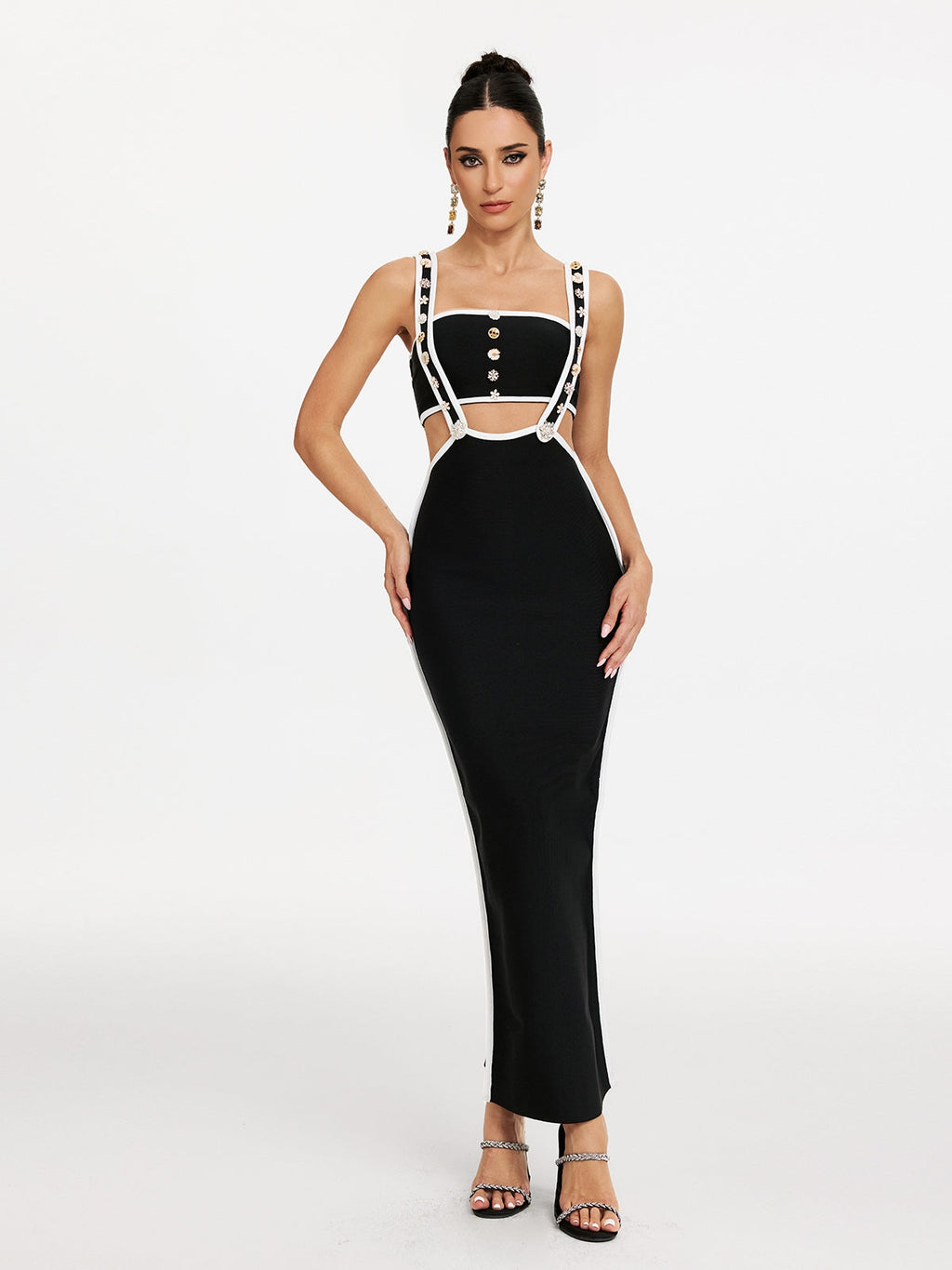 Makram Flower Bandage Skirt Set