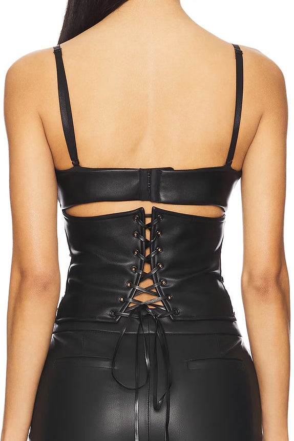 Noir Sculpt Strap Top