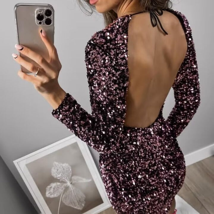 Banquet Graceful Floral Floral Hollow Out Dress