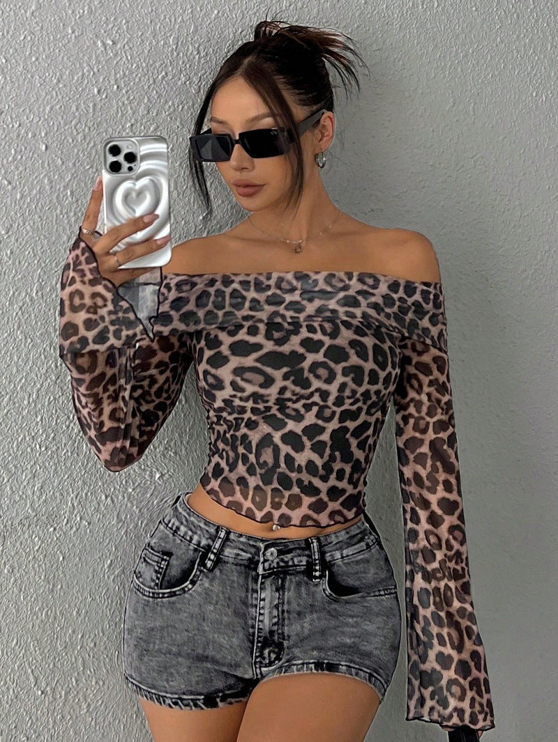 Call of the Wild Leopard Print Off-The-Shoulder Top