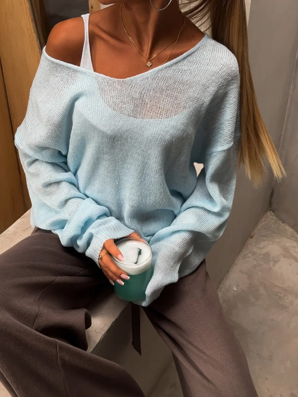 Comfortable Afternoon Choice Street Casual Sweater