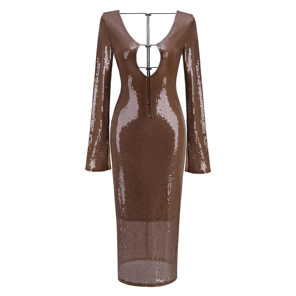 Avant-Garde Silhouette Futurism Drawstring Dress