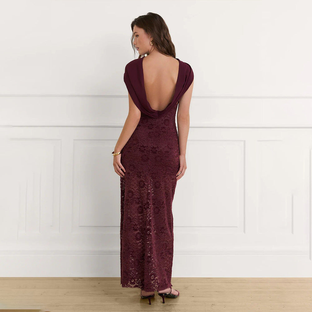 Party Vintage Lace Maxi Dress