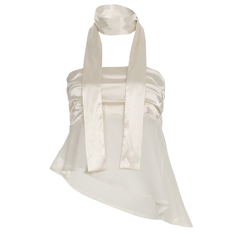 Daily Romantic Gathered Sheer Tube Top