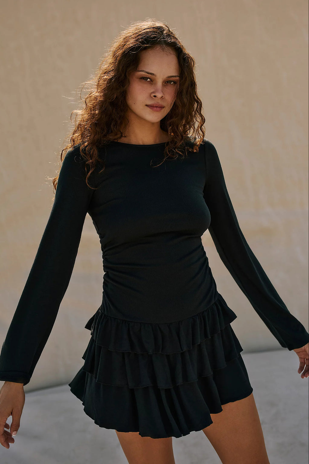 Dynamic Street Vitality Choice Ruffle Dress